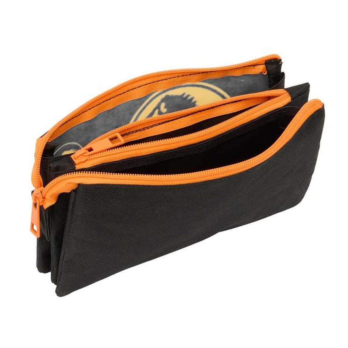 Portatodo Triple Jurassic World Negro 22 x 12 x 3 cm