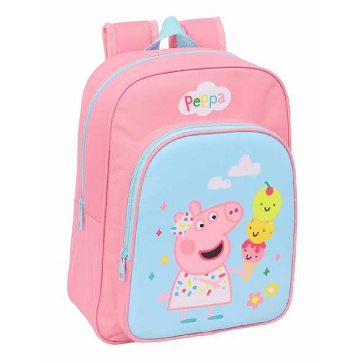 Mochila Escolar Peppa Pig Azul Rosa 26 x 34 x 11 cm