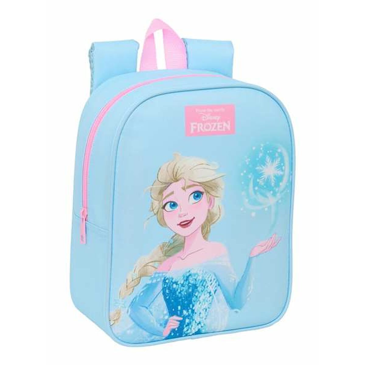 Mochila Escolar Frozen Azul Rosa 22 x 27 x 10 cm