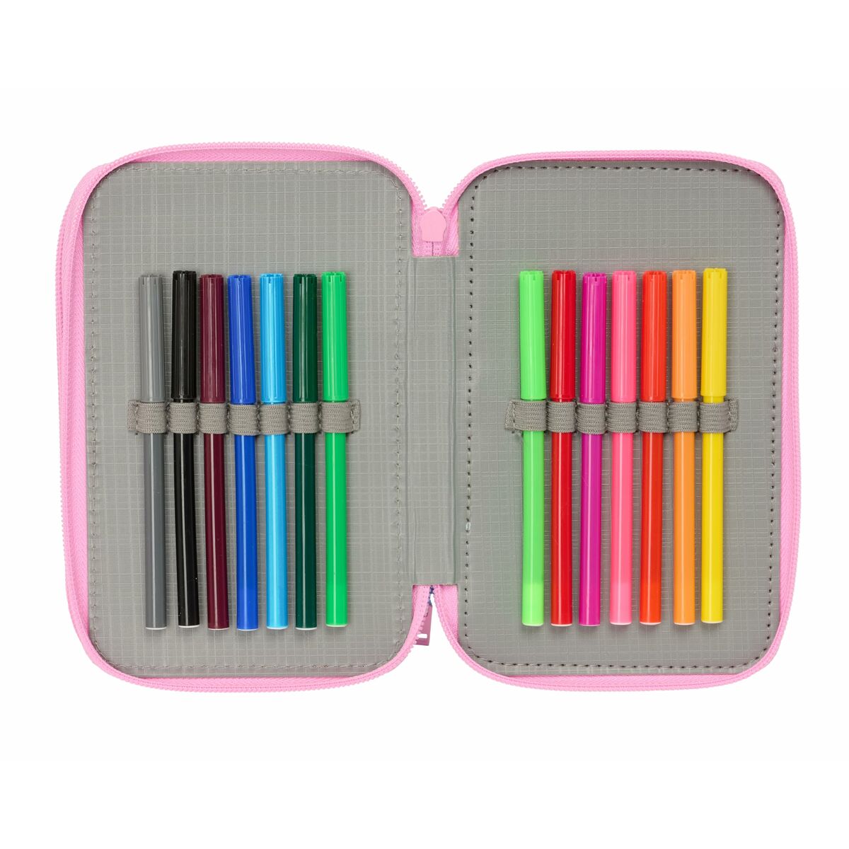 Plumier Triple Frozen Azul 12,5 x 19,5 x 5,5 cm 37 Piezas