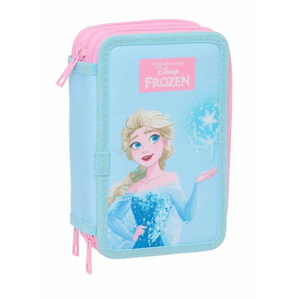 Plumier Triple Frozen Azul 12,5 x 19,5 x 5,5 cm 37 Piezas