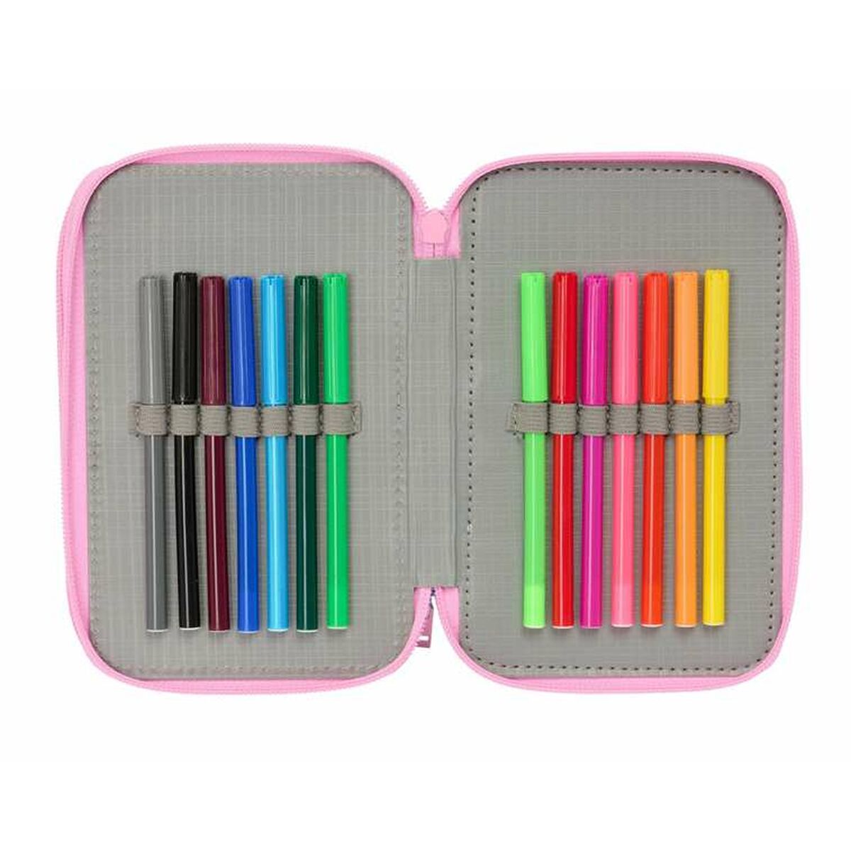 Plumier Triple Frozen Azul 12,5 x 19,5 x 5,5 cm 37 Piezas