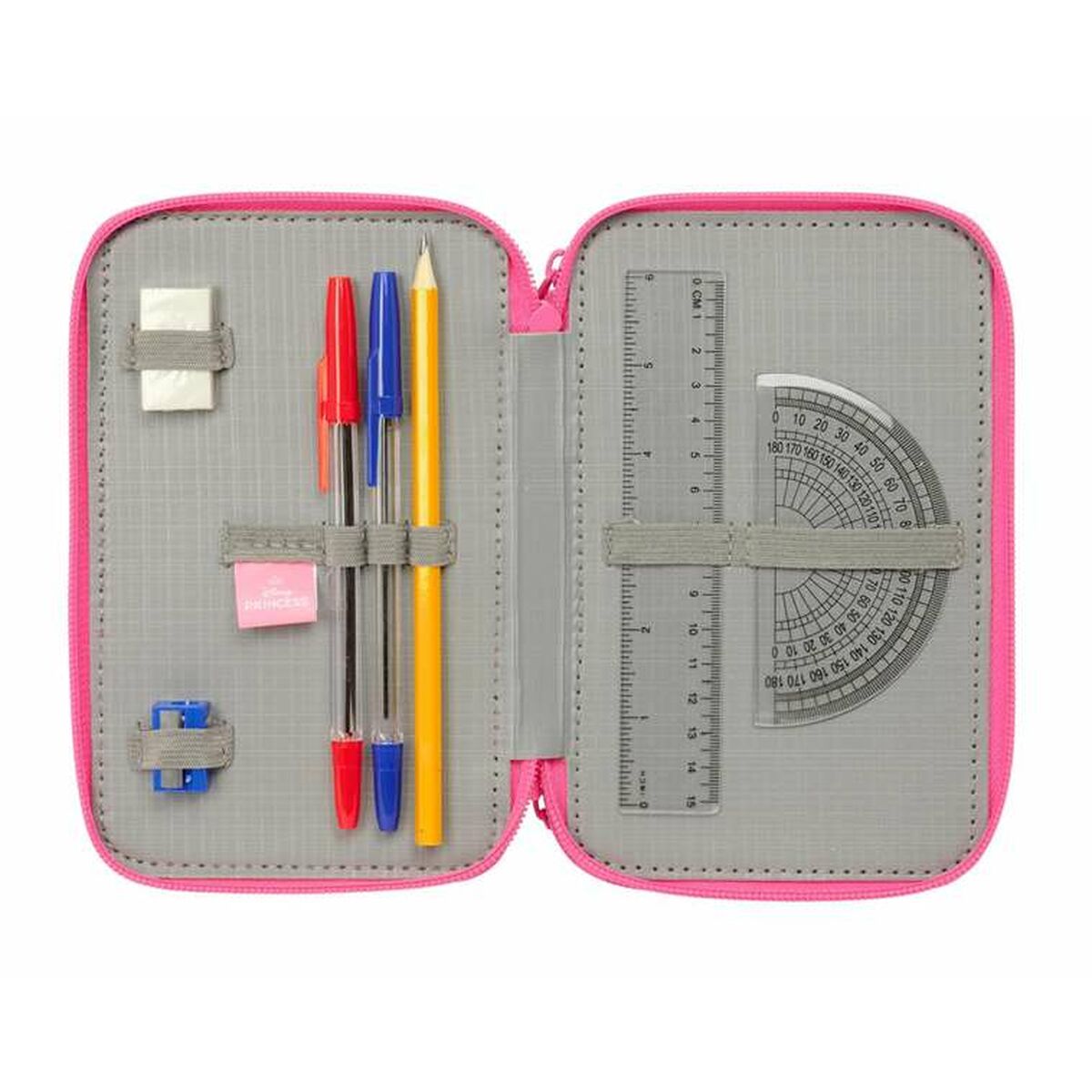 Plumier Triple Disney Princess Rosa 12,5 x 19,5 x 5,5 cm 37 Piezas