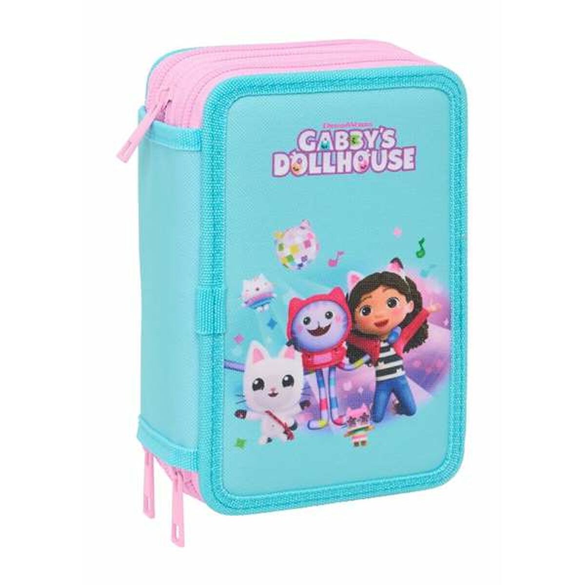 Plumier Triple Gabby's Dollhouse Azul 12,5 x 19,5 x 5,5 cm 37 Piezas