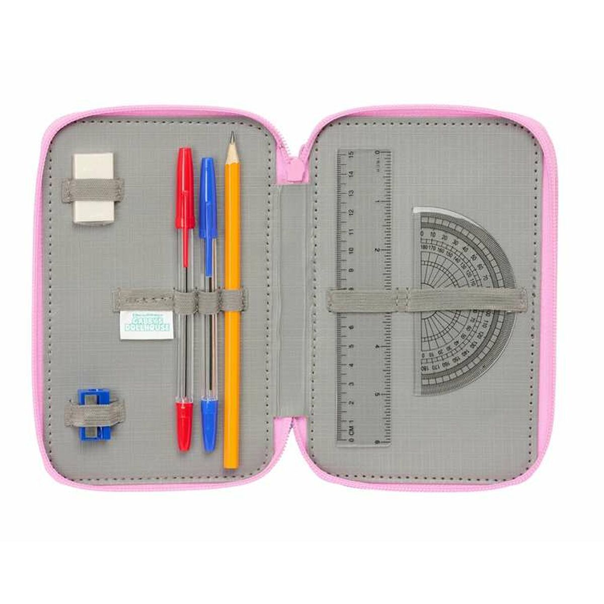 Plumier Triple Gabby's Dollhouse Azul 12,5 x 19,5 x 5,5 cm 37 Piezas