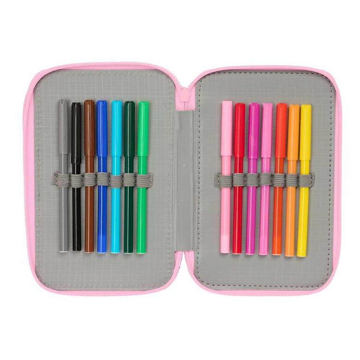 Plumier Triple Stitch Verde 12,5 x 19,5 x 5,5 cm 37 Piezas