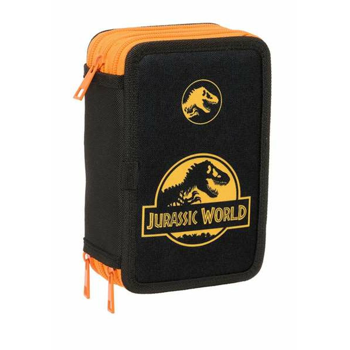 Plumier Triple Jurassic World Negro 12,5 x 19,5 x 5,5 cm 37 Piezas