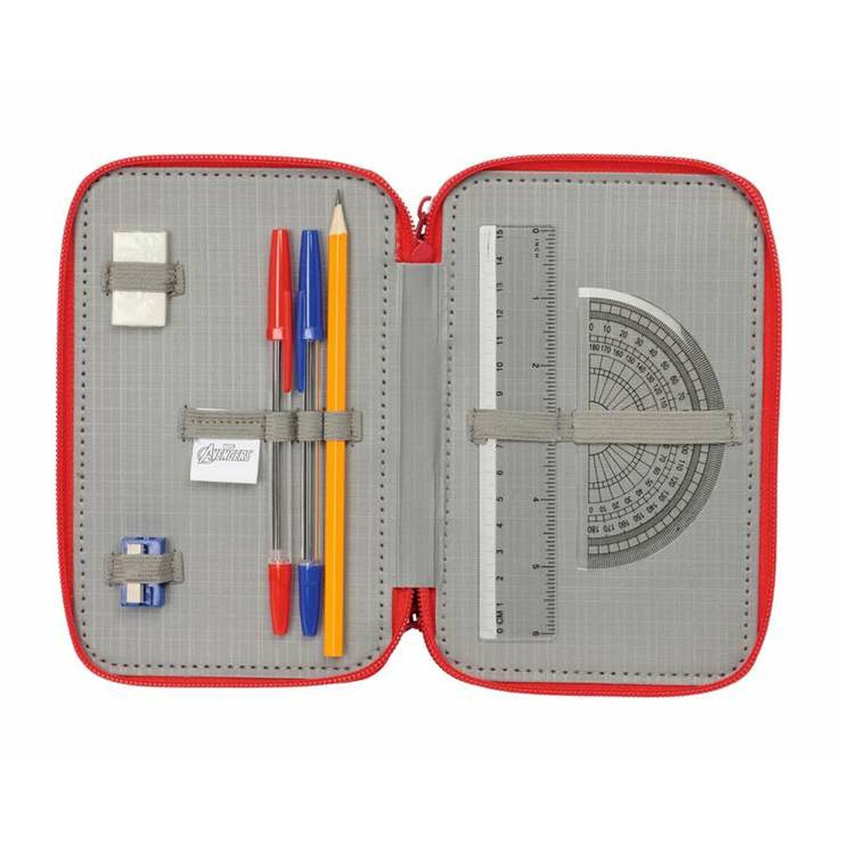 Plumier Triple The Avengers Azul marino 12,5 x 19,5 x 5,5 cm 37 Piezas