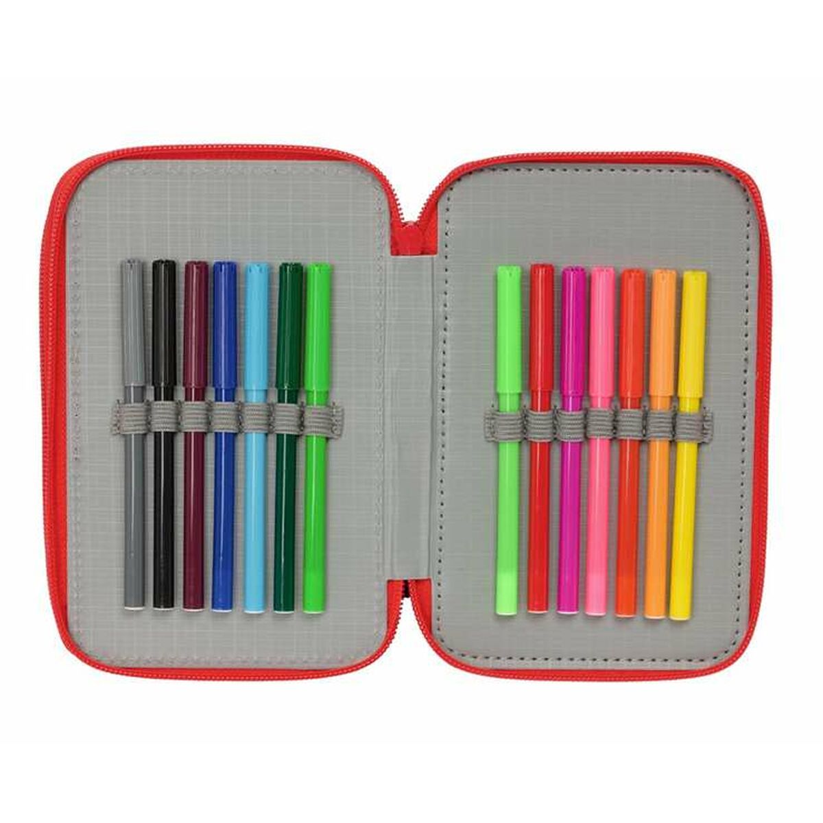 Plumier Triple The Avengers Azul marino 12,5 x 19,5 x 5,5 cm 37 Piezas