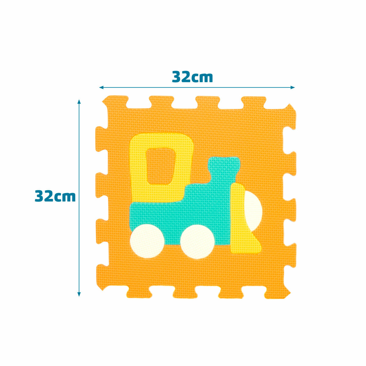 Alfombra de Puzzle Colorbaby Multicolor Plástico EVA 90 x 90 cm Vehículos 9 Piezas (4 Unidades)