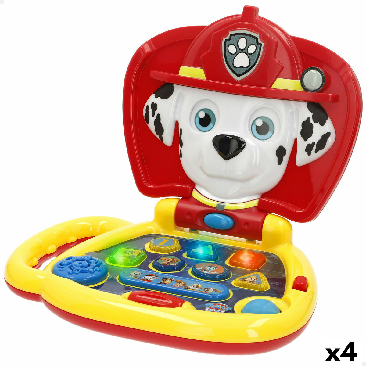Ordenador de juguete The Paw Patrol Inglés 20 x 17 x 14 cm Multicolor (4 Unidades)