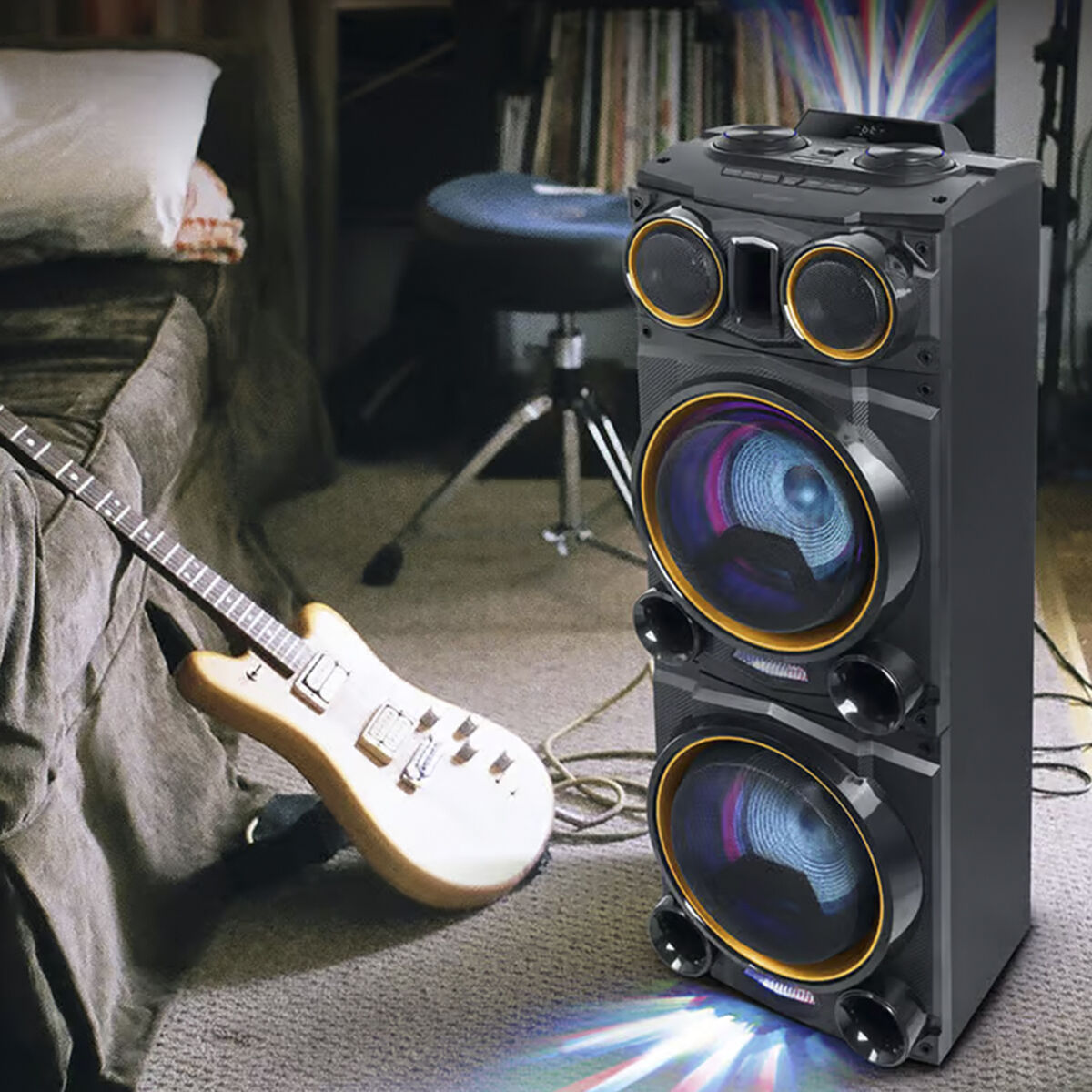 Altavoz Bluetooth Portátil Muse M-1988 DJ Negro