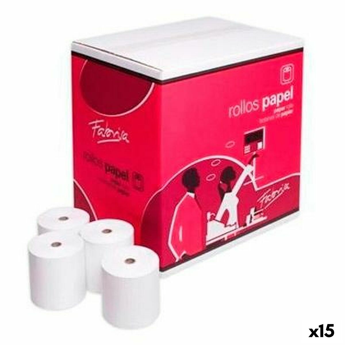 Rollo Papel Térmico Fabrisa Blanco 10 Piezas (15 Unidades)