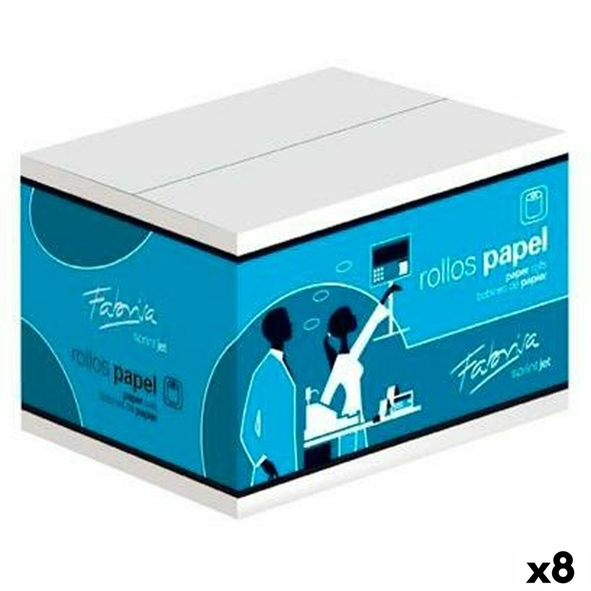 Rollo Papel Térmico Fabrisa ELECTRA Blanco 74 x 65 mm 10 Piezas (8 Unidades)