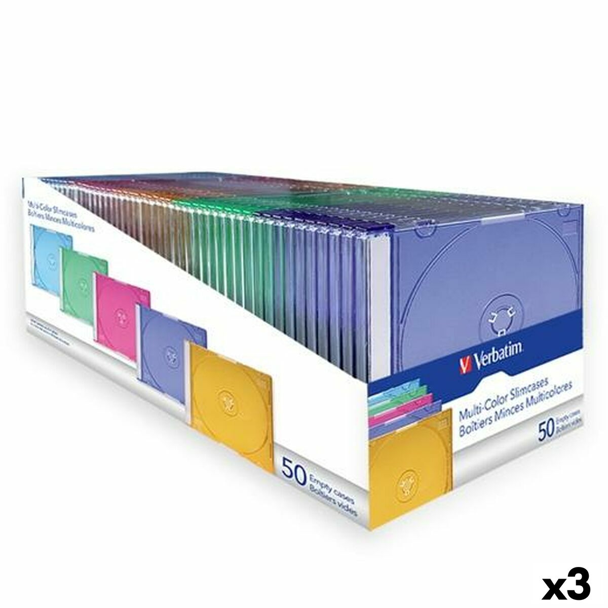 Funda Protectora Verbatim DVD 50 Piezas (3 Unidades)