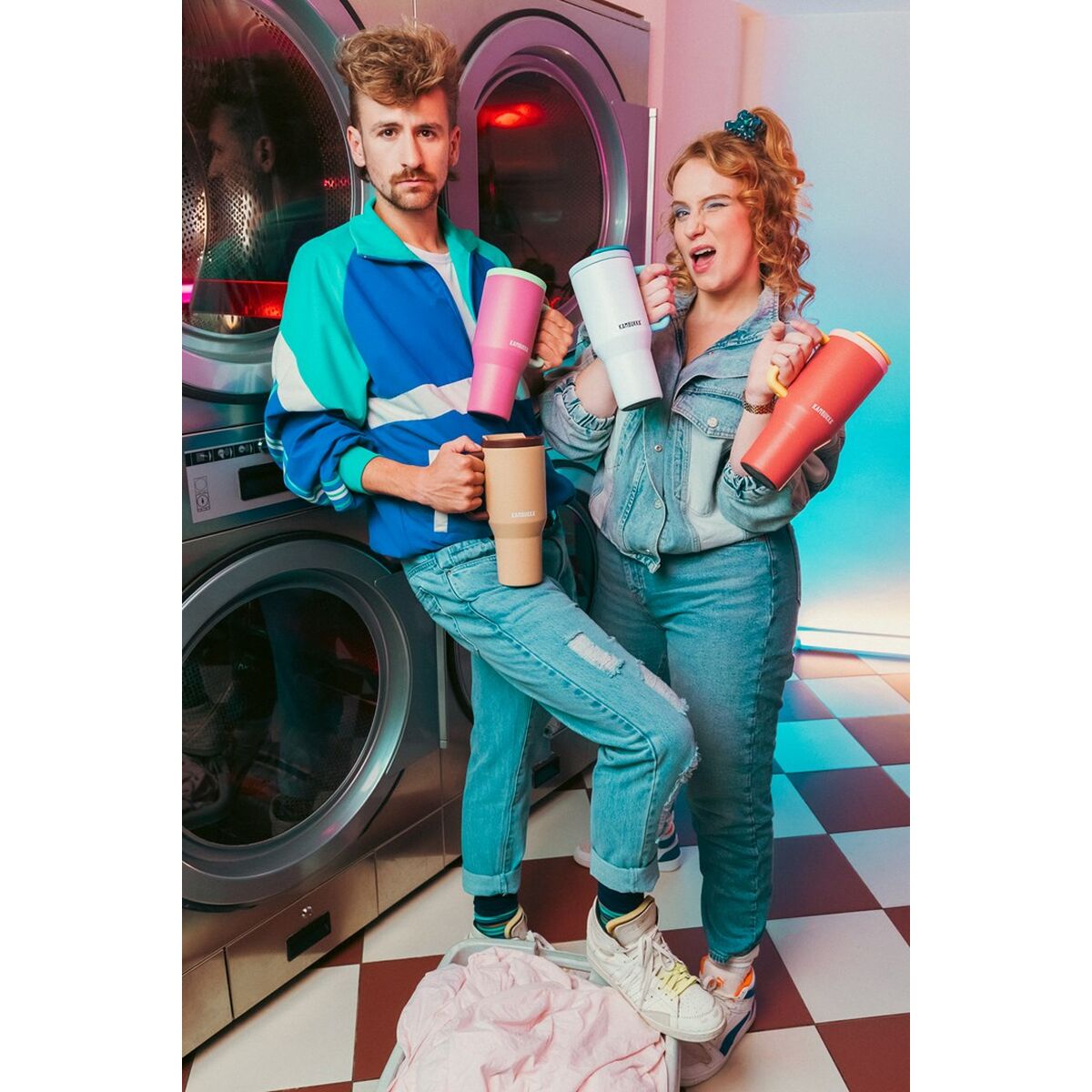 Taza Termo con Tapa Kambukka 11-08001 Naranja Bronce Acero Inoxidable 950 ml