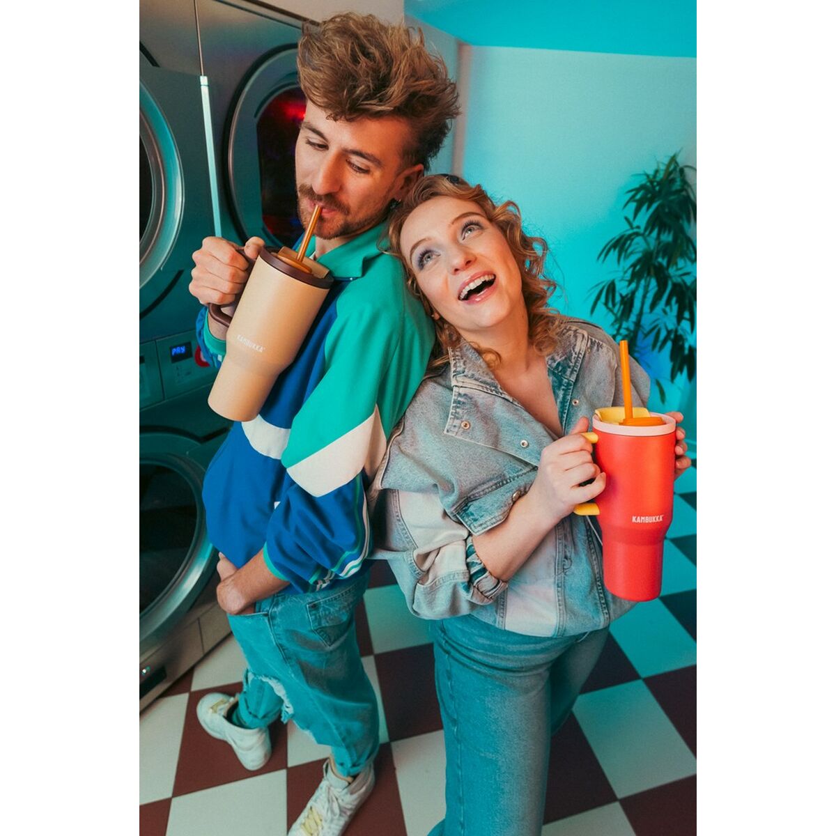 Taza Termo con Tapa Kambukka 11-08001 Naranja Bronce Acero Inoxidable 950 ml