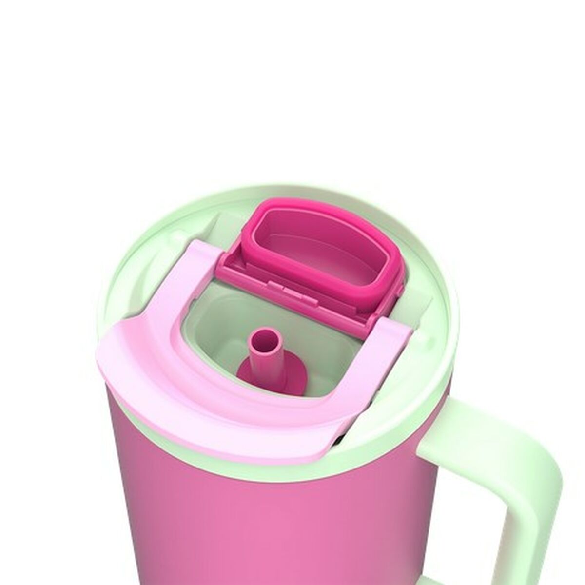 Taza Termo con Tapa Kambukka 11-08004 Verde Rosa Acero Inoxidable 950 ml