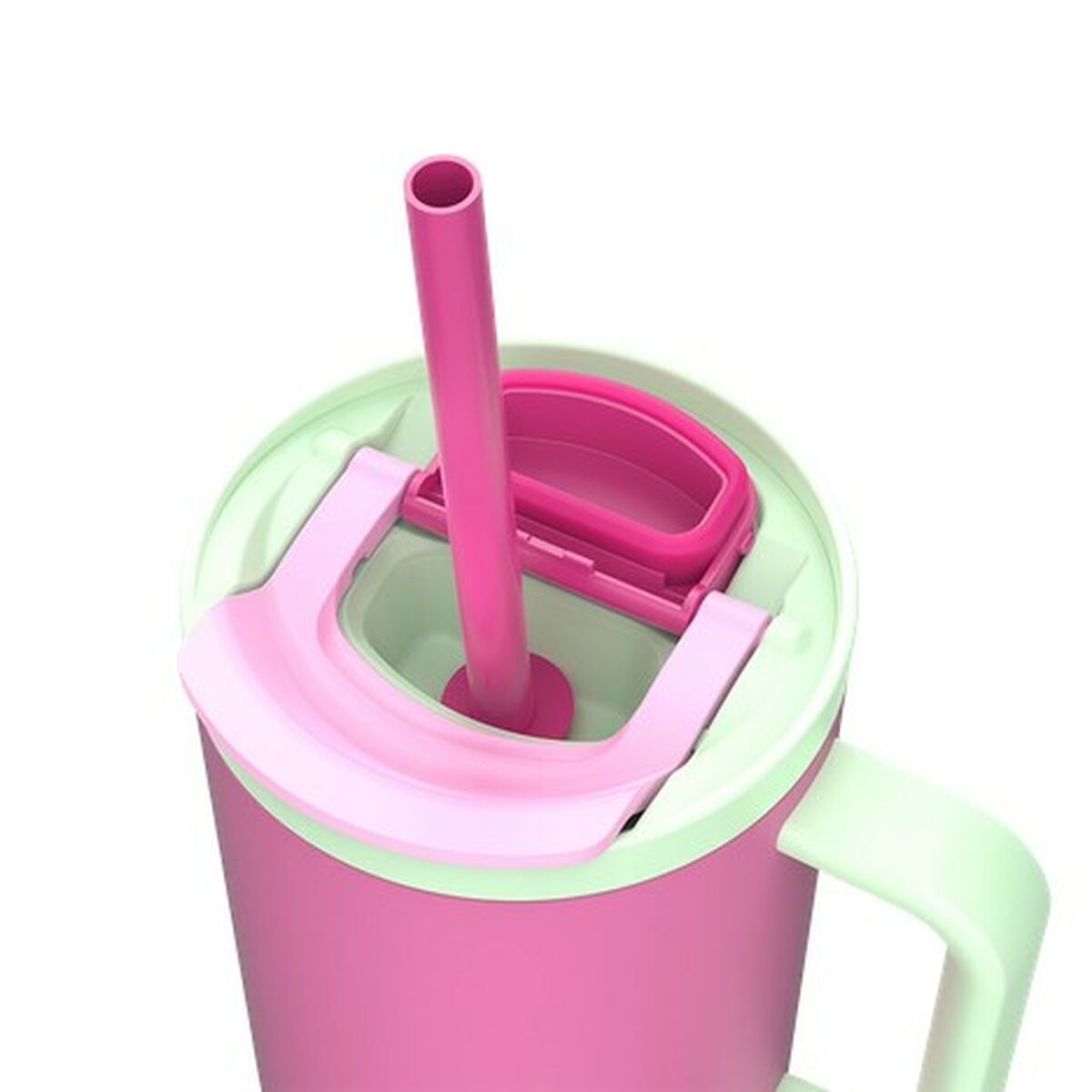 Taza Termo con Tapa Kambukka 11-08004 Verde Rosa Acero Inoxidable 950 ml