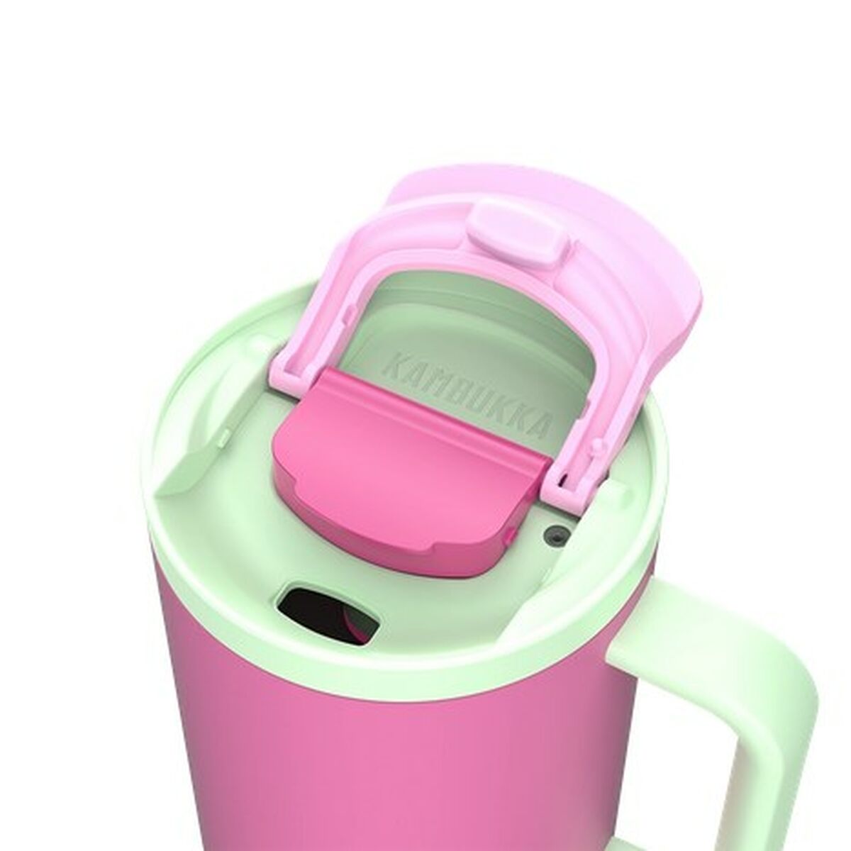 Taza Termo con Tapa Kambukka 11-08004 Verde Rosa Acero Inoxidable 950 ml