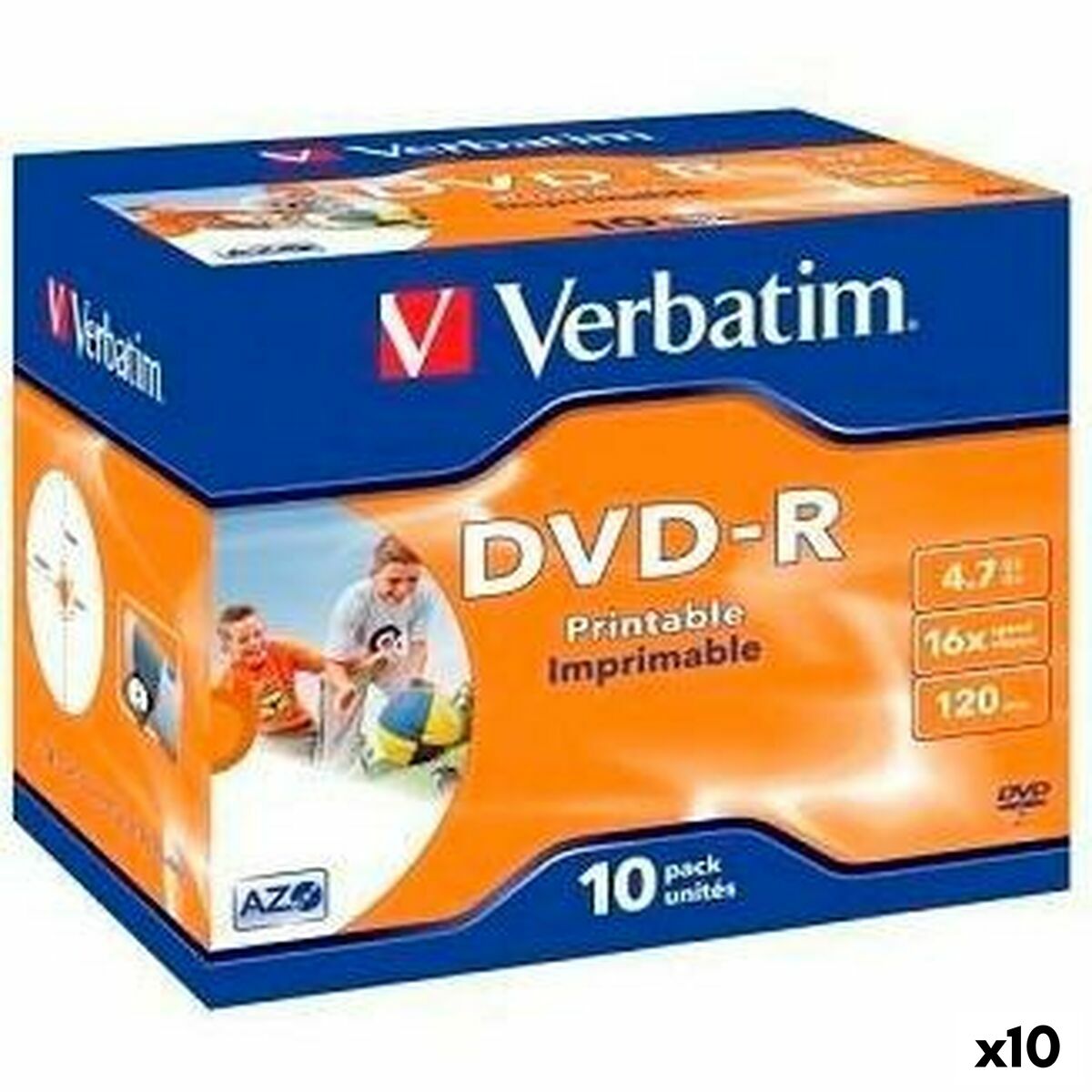 DVD-R Verbatim 4,7 GB 16x 10 Piezas (10 Unidades)