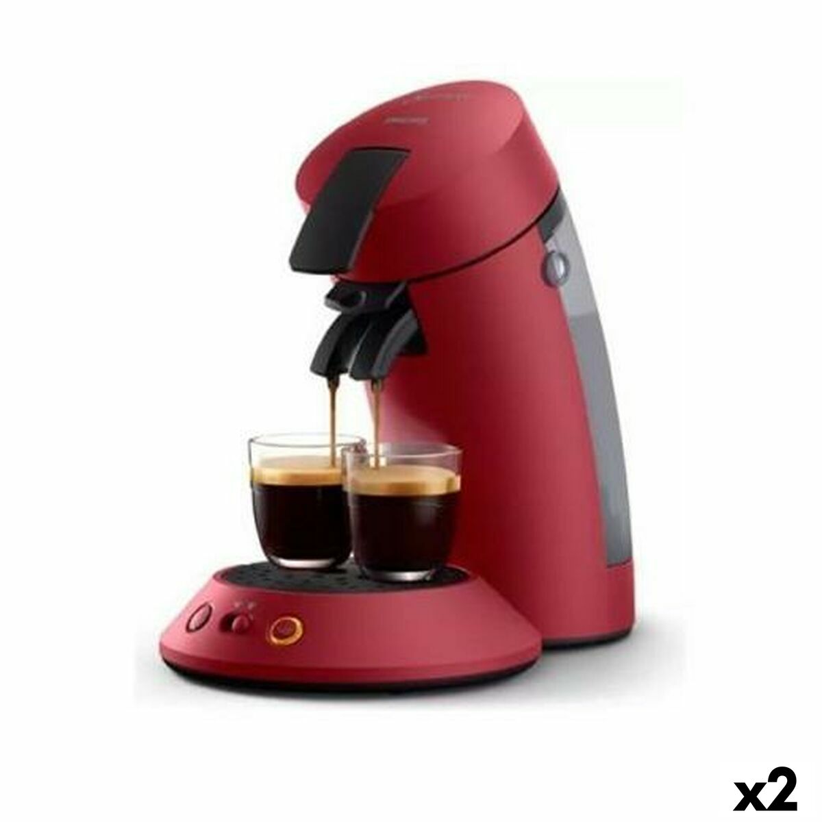 Cafetera de Cápsulas Philips SENSEO ORIGINAL PLUS Rojo 1 bar 0,7 L (2 Unidades)