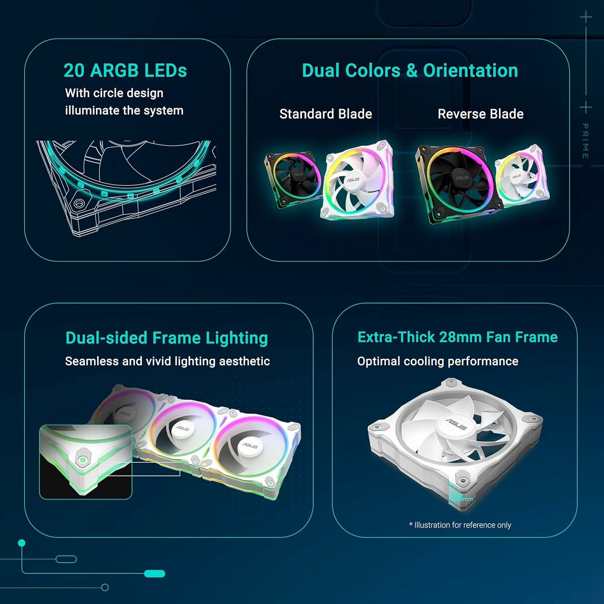 Ventilador de Caja Asus 90DA00I3-B09000 Ø 12 cm (1 unidad)