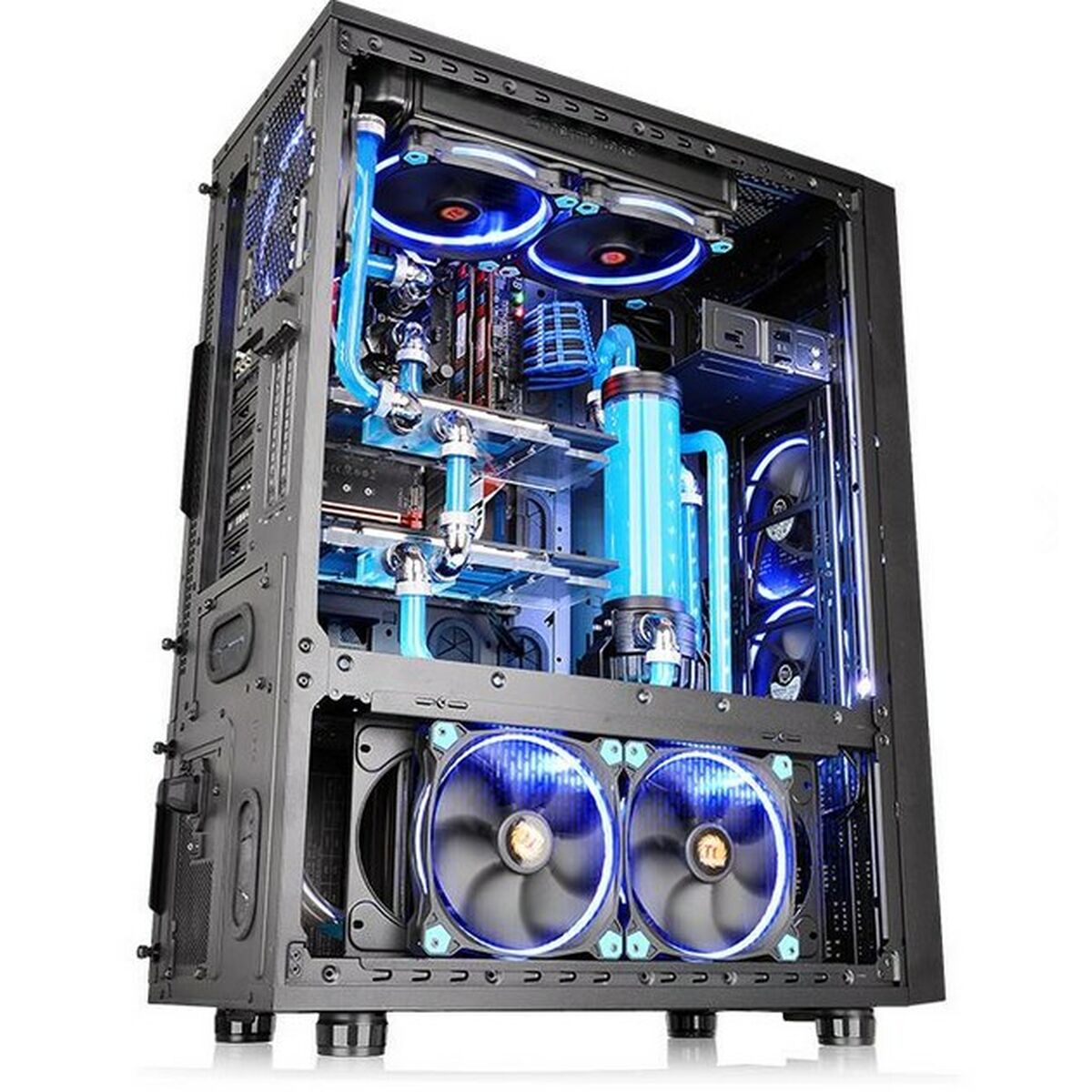 Caja Semitorre ATX THERMALTAKE CA-1F8-00M1WN-02 Azul Negro