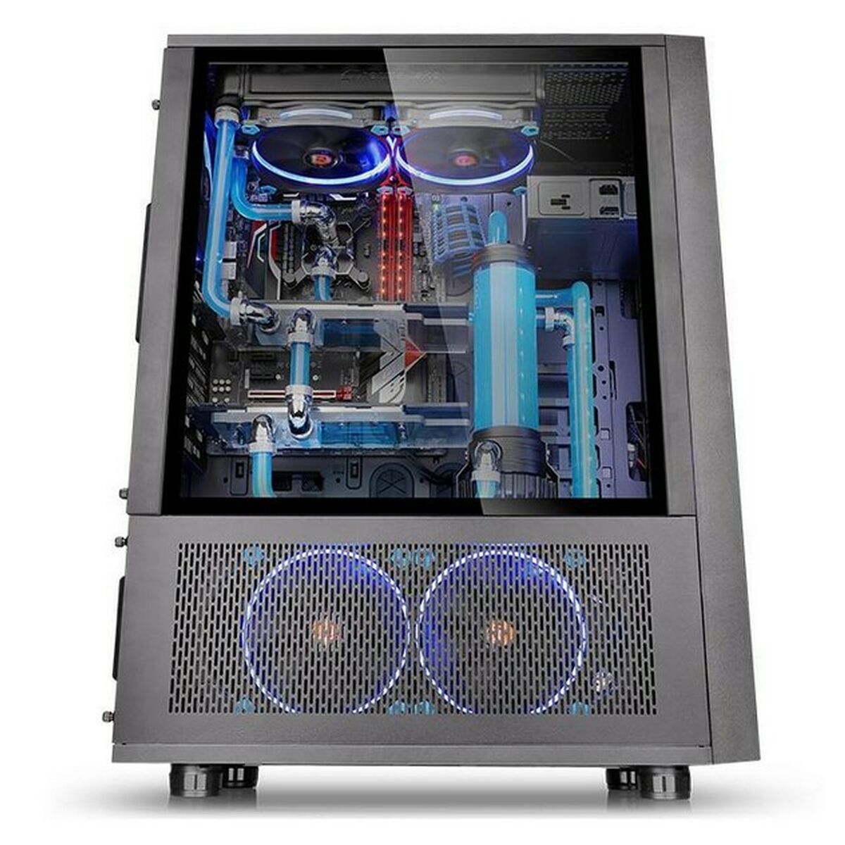 Caja Semitorre ATX THERMALTAKE CA-1F8-00M1WN-02 Azul Negro
