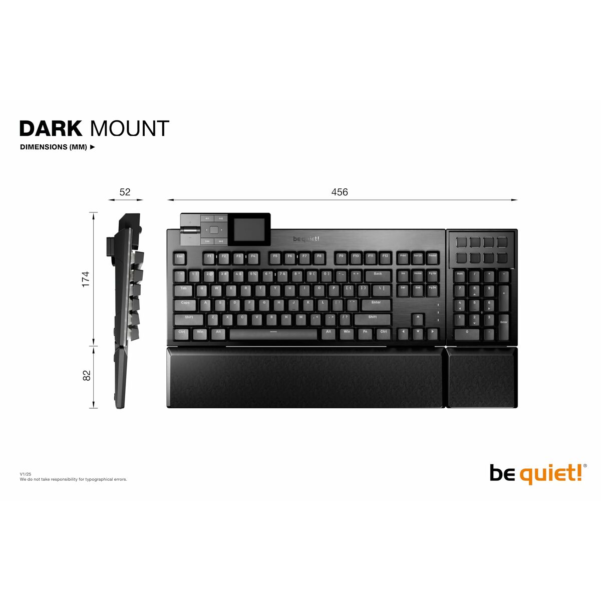 Teclado Be Quiet! BT001US Negro Multicolor QWERTY Qwerty US