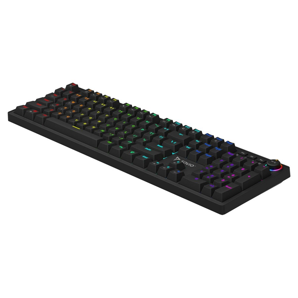 Teclado Savio STYX BLUE Negro Multicolor QWERTY