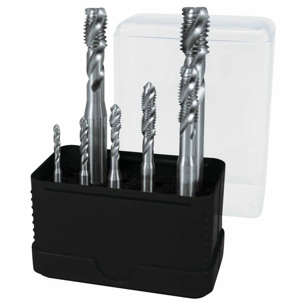 Juego de Machos de roscar para máquinas TERRAX Acero de alta velocidad (HSS) DIN 371 DIN 376 Tipo C 7 Piezas