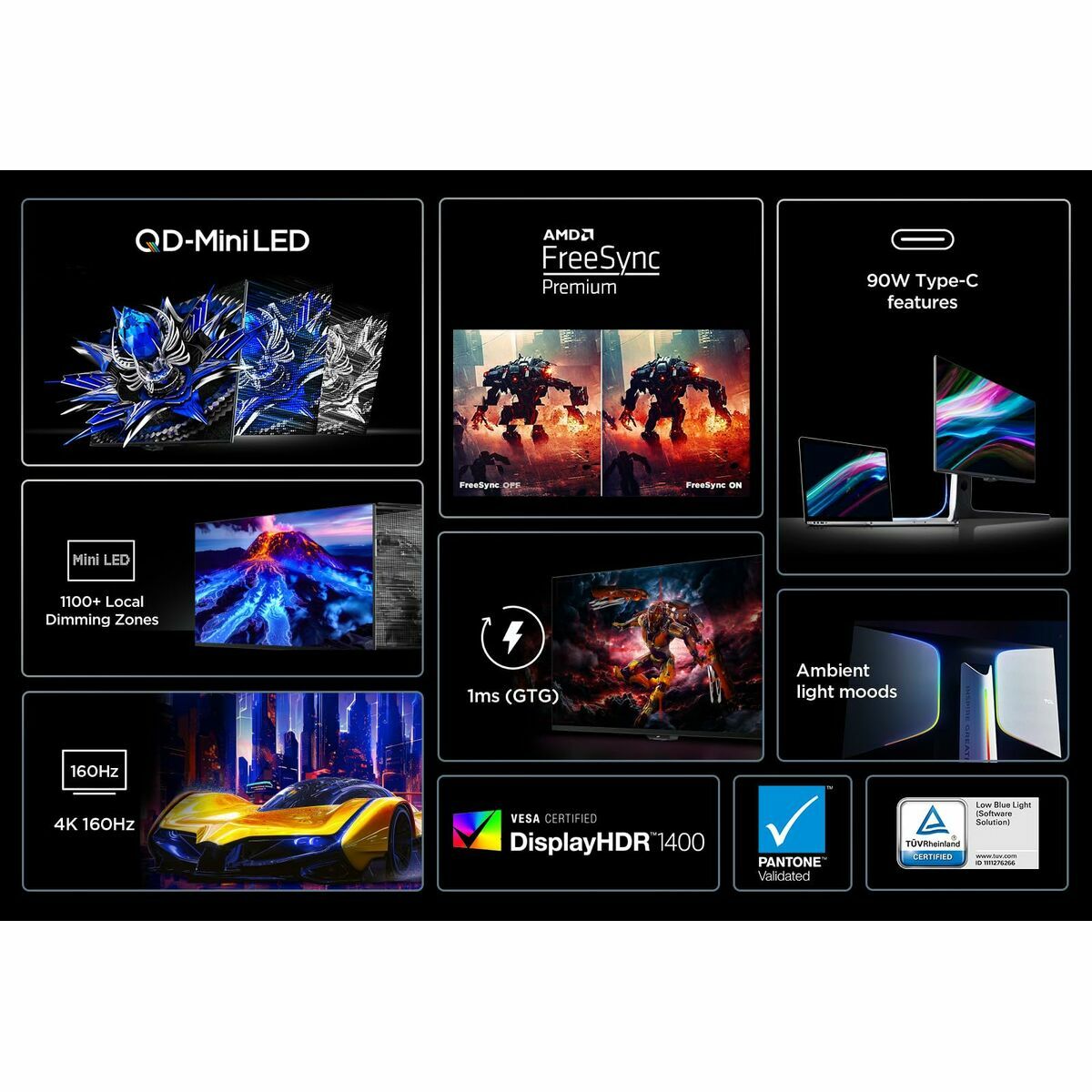 Monitor Gaming TCL 27R83U 4K Ultra HD 27"