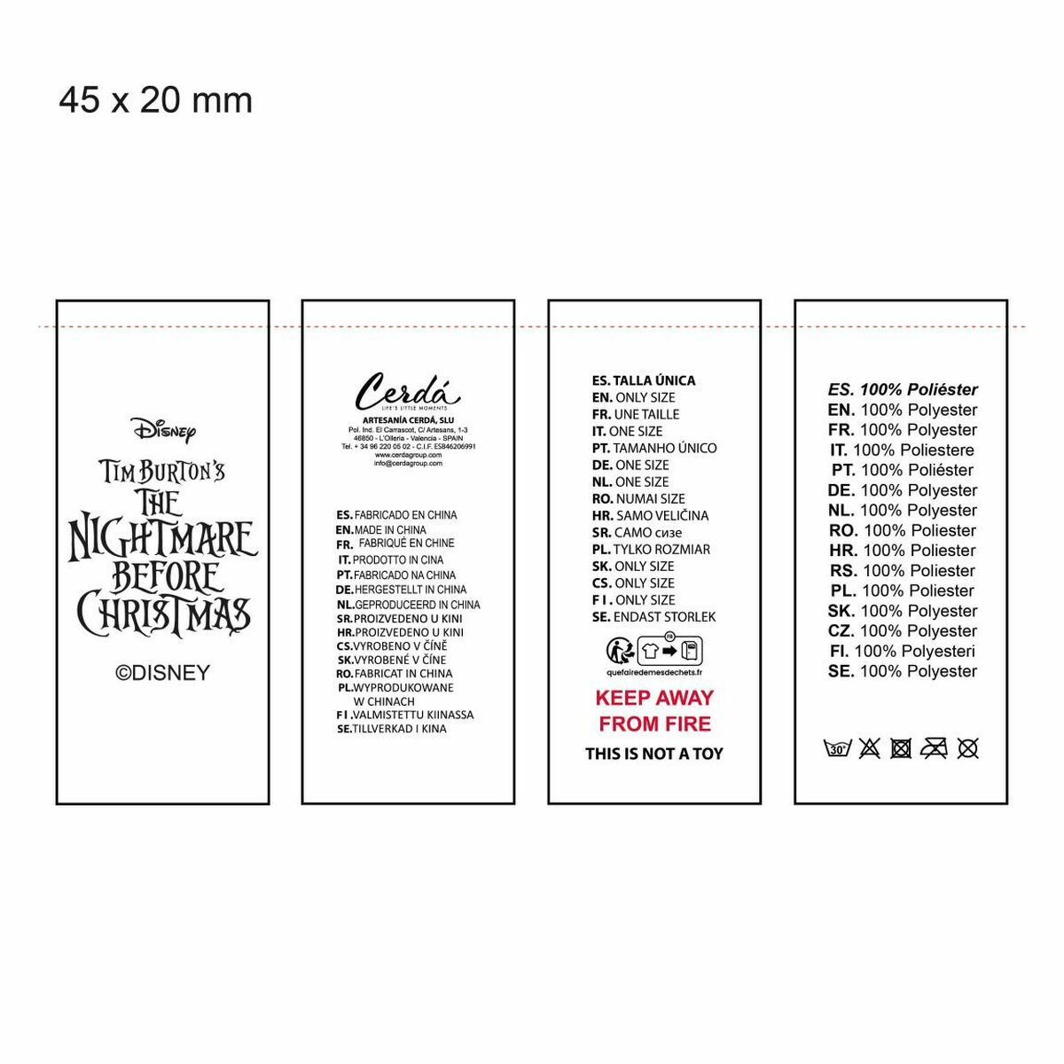 Gorro Infantil The Nightmare Before Christmas Blanco