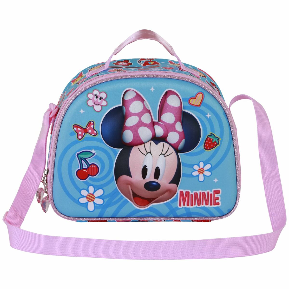 Portameriendas Térmico 3D Minnie Mouse Happiness Rosa 25,5 x 10 x 20 cm