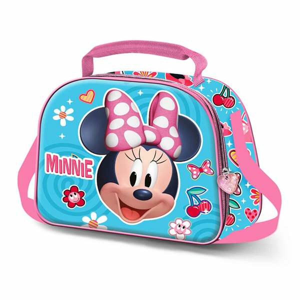 Portameriendas Térmico 3D Minnie Mouse Happiness Rosa 25,5 x 10 x 20 cm