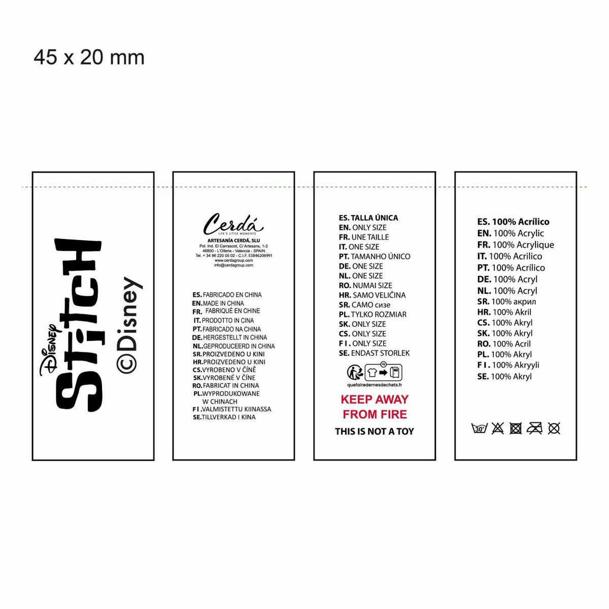 Gorro y Guantes Stitch Azul 2 Piezas