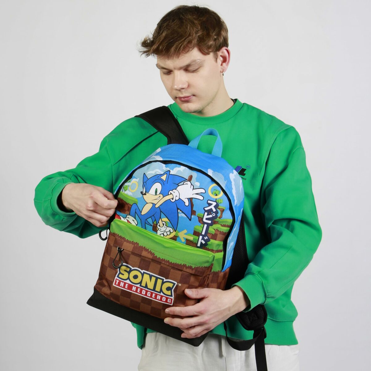 Mochila Escolar Sonic Greenhill Multicolor 31 x 18 x 44 cm