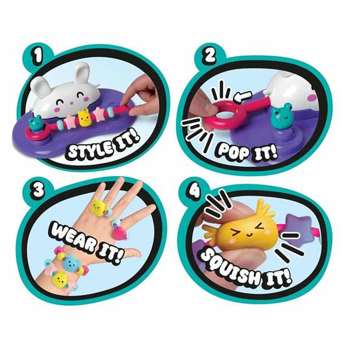 Kit Creación de Pulseras y Collares Bizak Super Squeeze