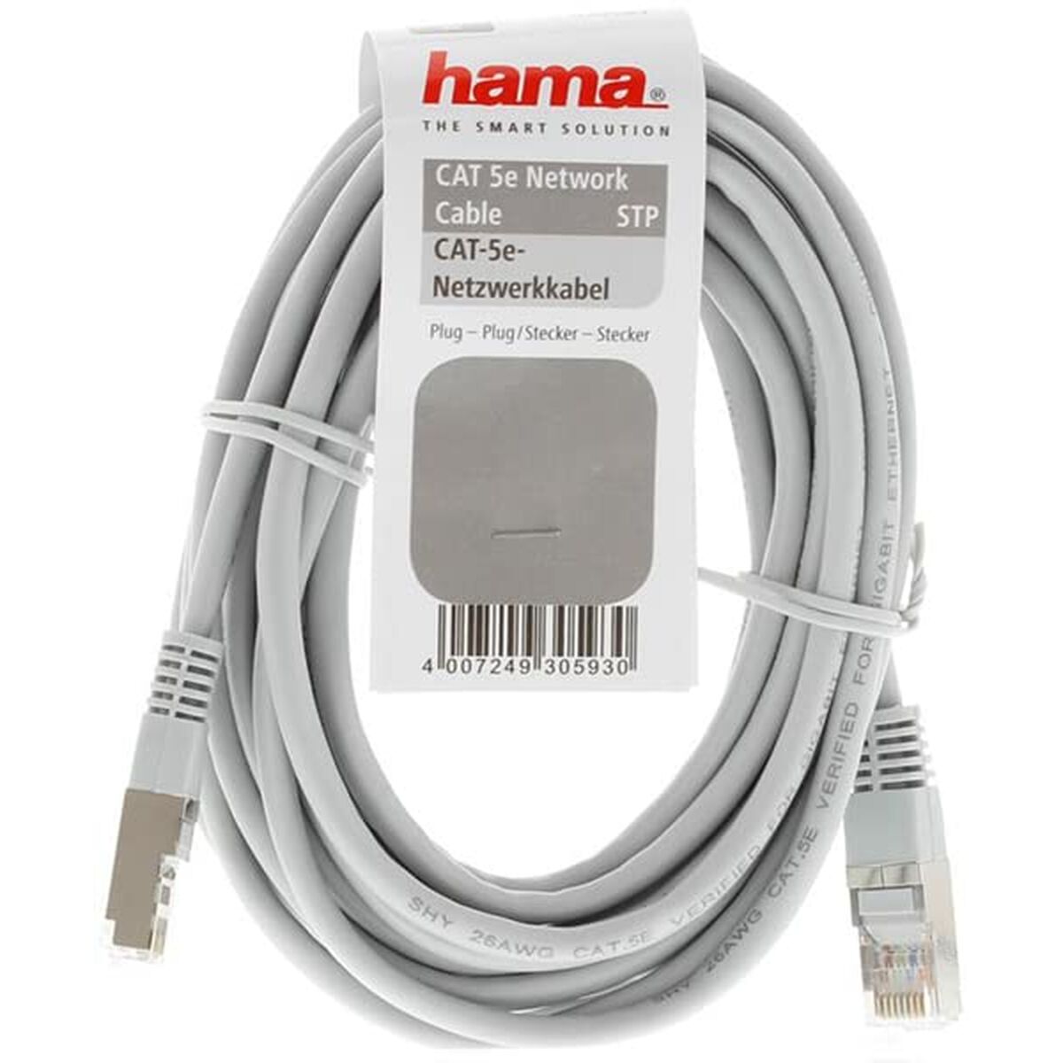Cable de Red Rígido UTP Categoría 6 Hama 00200915 Gris 1,5 m (25 Unidades)
