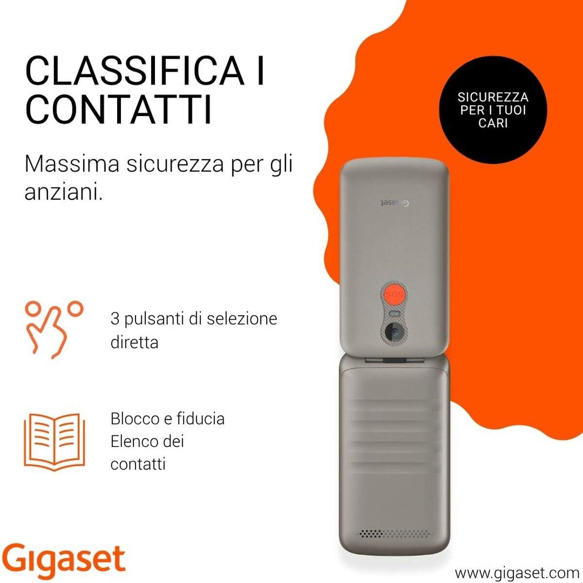 Smartphone Gigaset S30853-H1231-R102 2,8" Gris