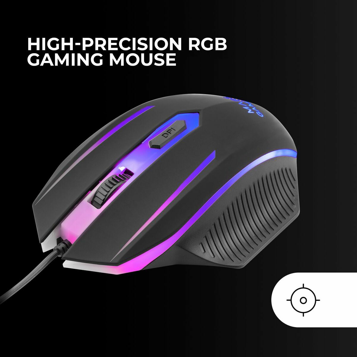 Teclado y Ratón Mars Gaming MCP124PROES Negro Multicolor Qwerty Español