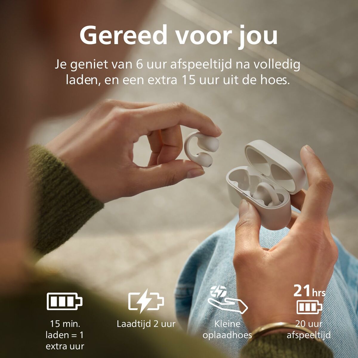 Auriculares Philips TAQ2000WT/00 Blanco