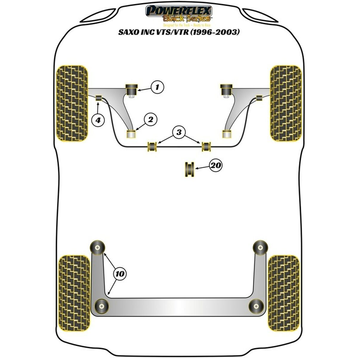 Silentblock Powerflex PFF12-101 Delantera Chasis