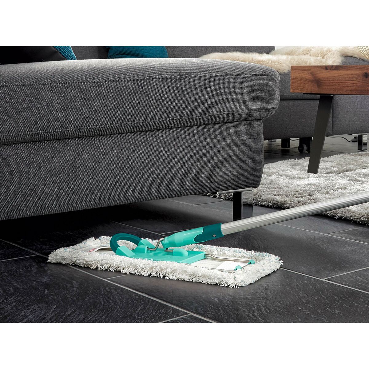 Fregona Leifheit Profi Cotton Plus Blanco Gris Turquesa