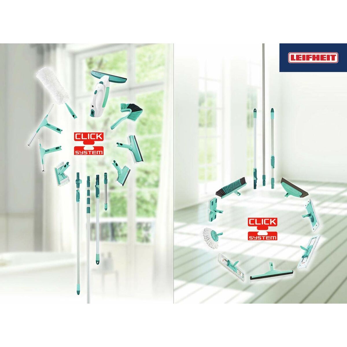 Fregona Leifheit Profi Cotton Plus Blanco Gris Turquesa