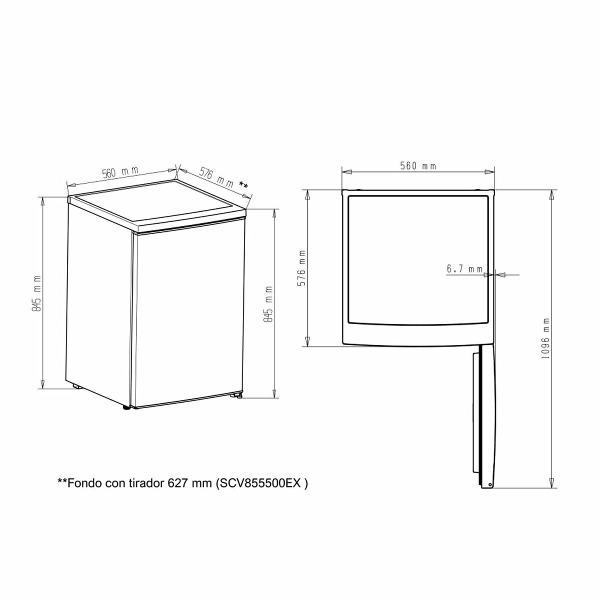 Congelador Aspes SCV855500EX  85
