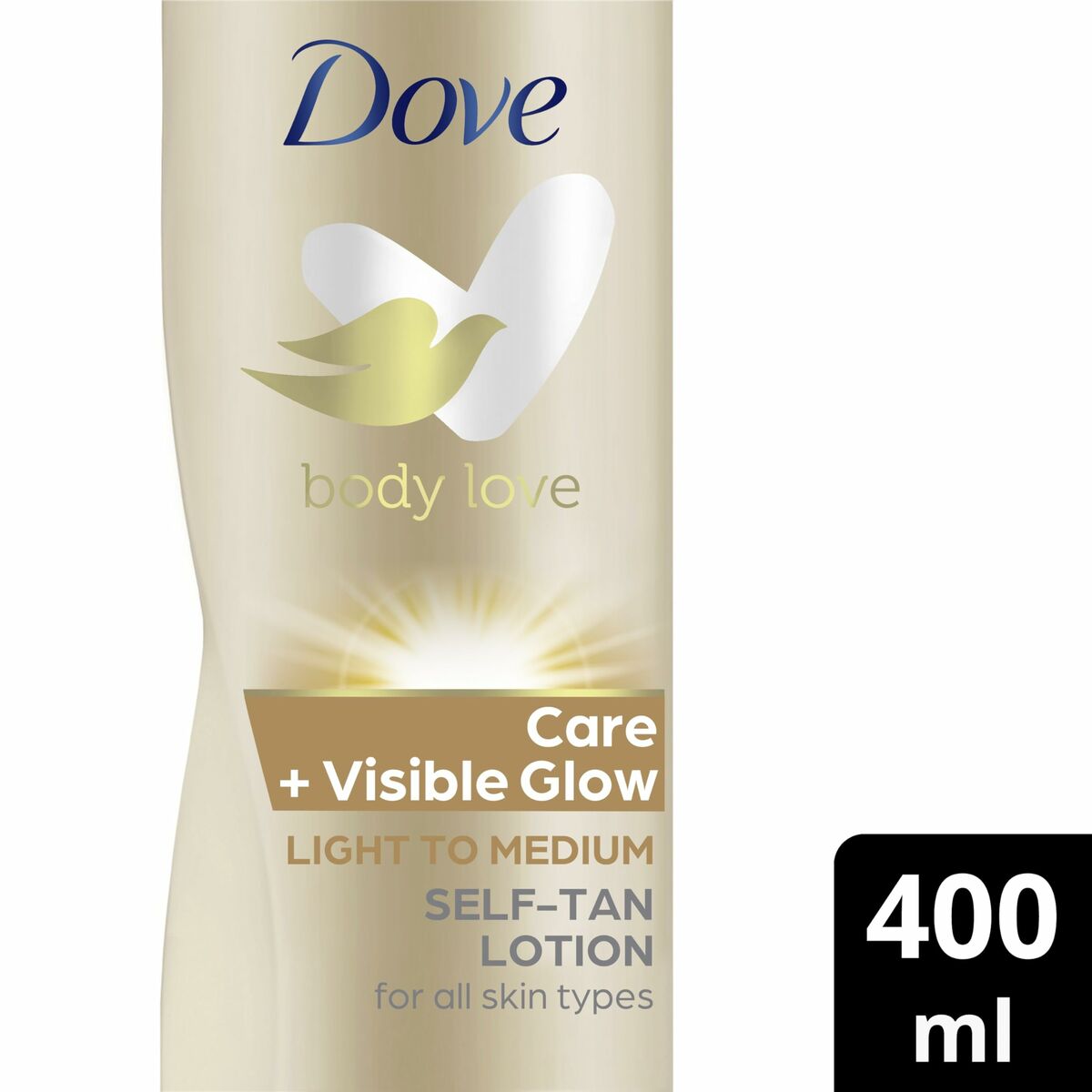 Autobronceador Corporal Dove VISIBLE GLOW 400 ml