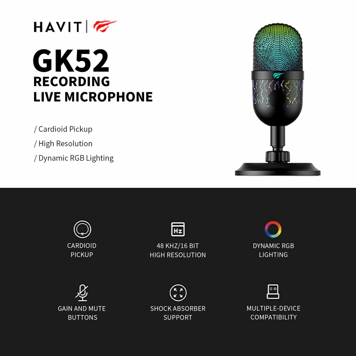 Micrófono Havit GK52