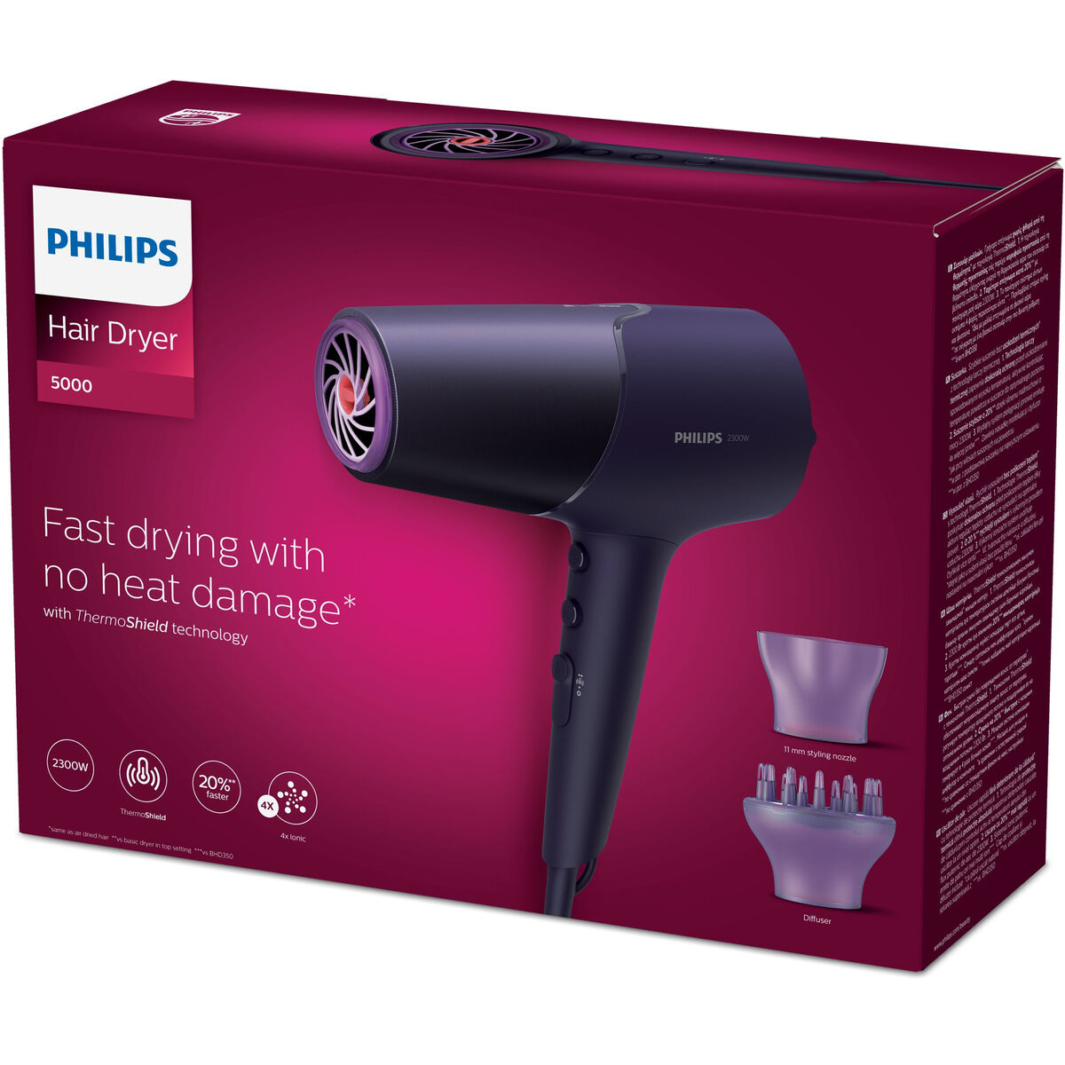 Secador de Pelo Philips BHD514/00 Púrpura 2300 W
